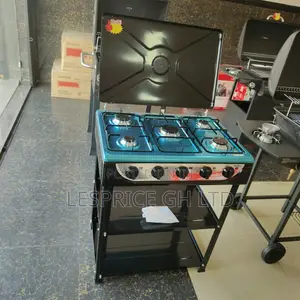 Decakila 5 Burner Gas Stove with Shelf