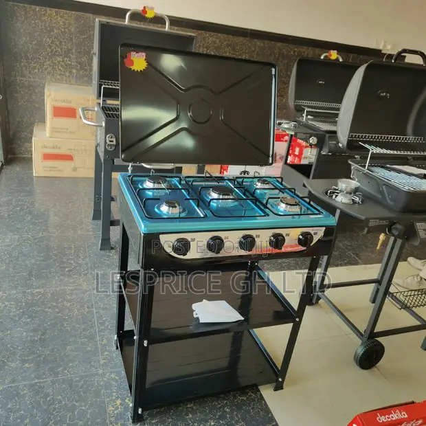 Decakila 5 Burner Gas Stove with Shelf - 1