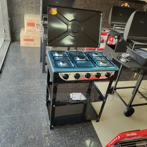 Decakila 5 Burner Gas Stove with Shelf