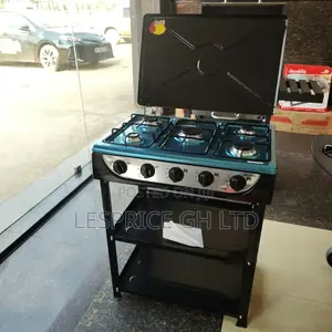 Decakila 5 Burner Gas Stove with Shelf