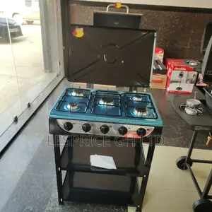 Decakila 5 Burner Gas Stove with Shelf
