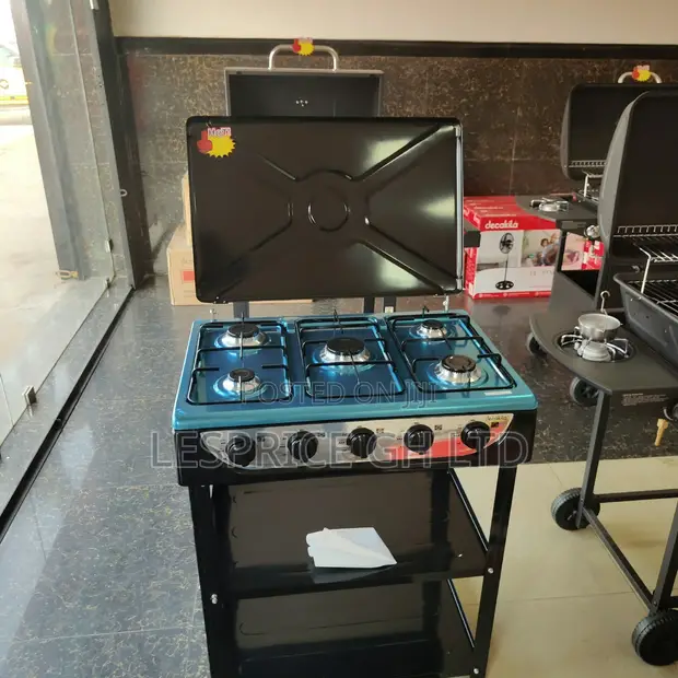 Decakila 5 Burner Gas Stove with Shelf - 1
