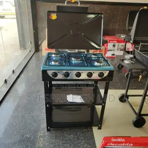 Decakila 5 Burner Gas Stove with Shelf