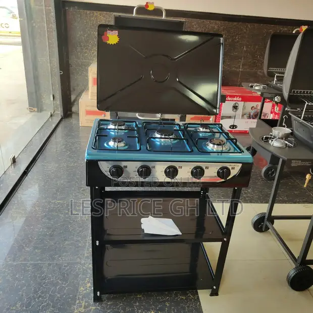 Decakila 5-Burner Gas Stove with Shelf - 1