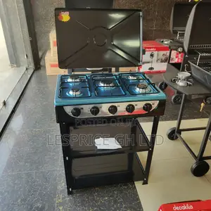 Decakila 5 Burner Gas Stove with Shelf