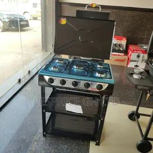 Decakila 5 Burner Gas Stove with Shelf