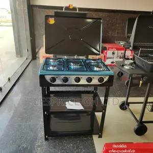 Decakila 5 Burner Gas Stove with Shelf