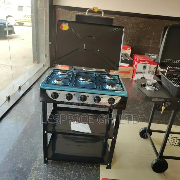 Decakila 5 Burner Gas Stove with Shelf - 1