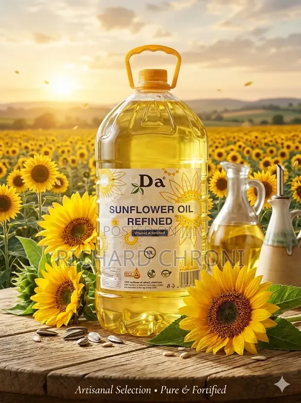 DA Sunflower Cooking Oil Refined (10 Litres) - 1