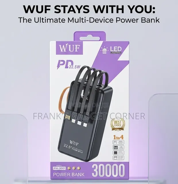 WUF Power Bank 30000mAh PW-3001 - 1