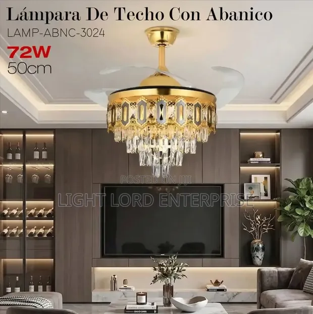 Cobra Body Chandelier Fan Light with LED - 1