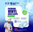 Medshield Premium Vinyl Gloves - Box of 100 - 2