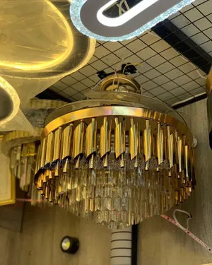 Beautiful Gold Crystal Chandelier Ceiling Fan Light