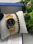 Gold-Tone Rolex Oyster Perpetual Day-Date Watch - 5