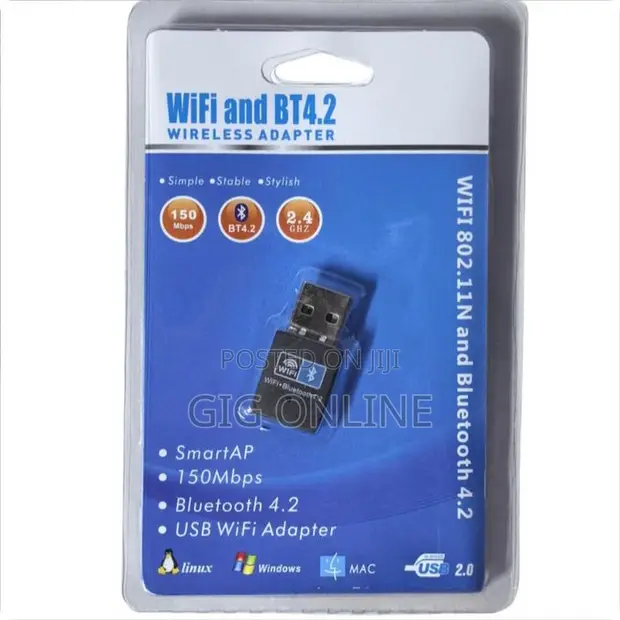 Brand New WiFi & Bluetooth 4.0 Wireless Adapter - 1