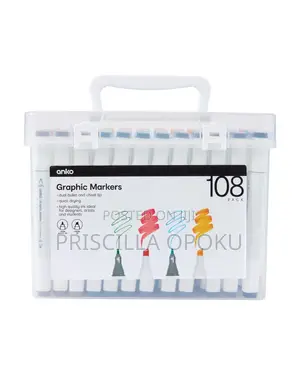 Anko Graphic Markers - 108 Assorted Colors