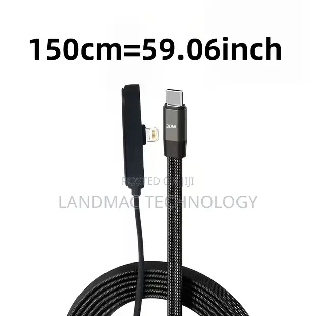 240W Fast Charging iPhone Cable with Built-in Stand - 1