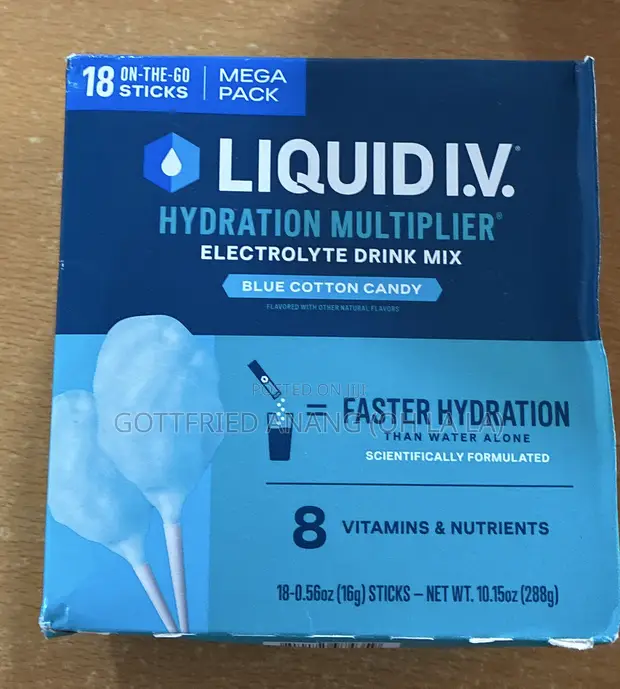 Liquid I.V. Hydration Multiplier - Blue Cotton Candy, 18 Packets - 1