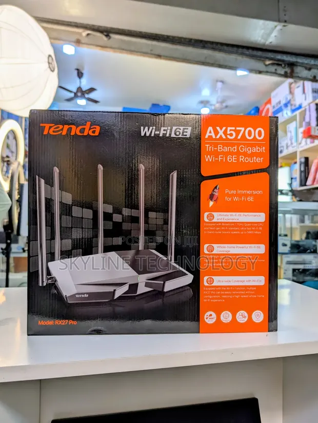 Tenda RX27 Pro Tri-Band WiFi 6E Router - 1