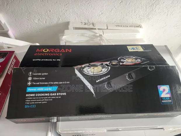 Morgan 3 Gas Stove with Glass Top - 1