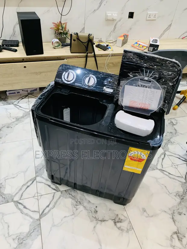 Nasco 7.0kg Twin Tub Washing Machine - Dark Grey - 1