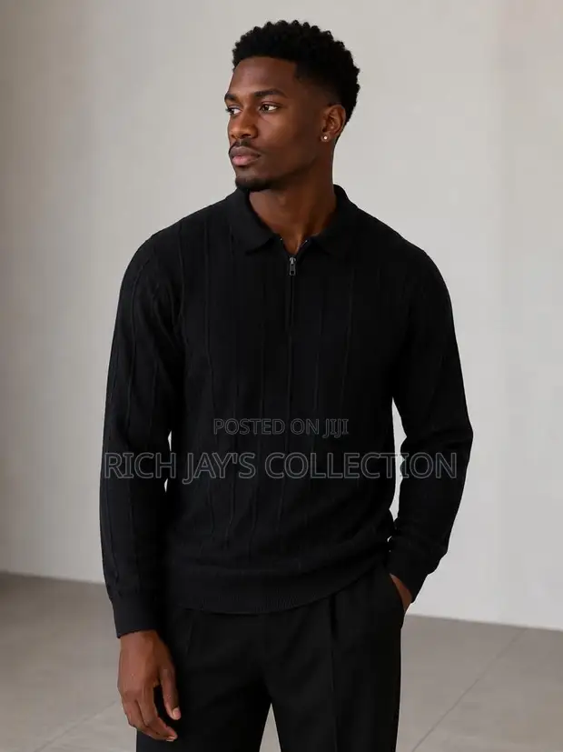 Men's Quarter Zip Long Sleeve Top - 1