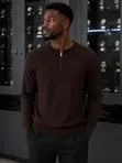Men's Quarter Zip Long Sleeve Top - 3