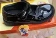 Crab Kids Black School Shoes - 1