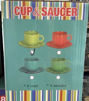 Ceramic Tea Cup and Saucer Set (4 Pairs)