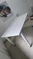 White Wooden Dining Table (Seats 6) - 2