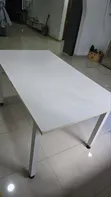 White Wooden Dining Table (Seats 6) - 4