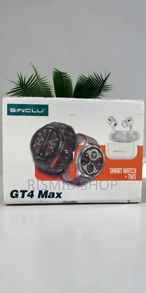 Sinclu GT4 Max Smart Watch + Bluetooth TWS Earphones - 1