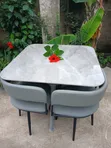 Affordable Dining Set with 4 Chairs - 1