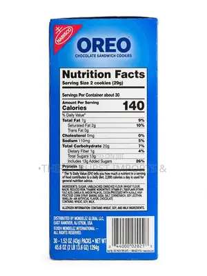 Oreo Chocolate Sandwich Cookies - 30 Snack Packs - USA Imported