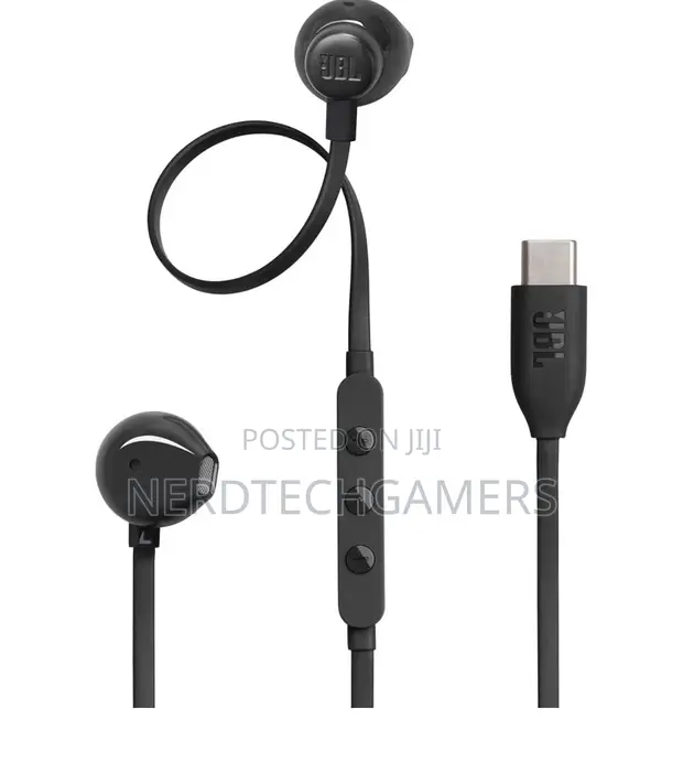 JBL Tune 305C USB-C Wired Hi-Res In-Ear Headphones, Black - 1