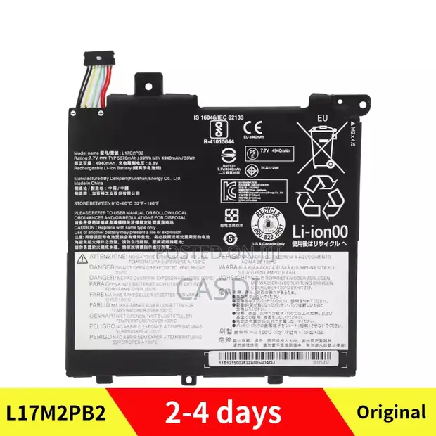 Lenovo L17M2PB2 Laptop Battery V130 V330-14IKB - 1