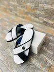Men's Handmade Leather Cross Slippers - 1