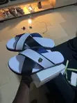 Men's Handmade Leather Cross Slippers - 2