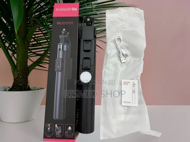 R6 Adjustable Selfie Stick Tripod with Bluetooth Remote - 1