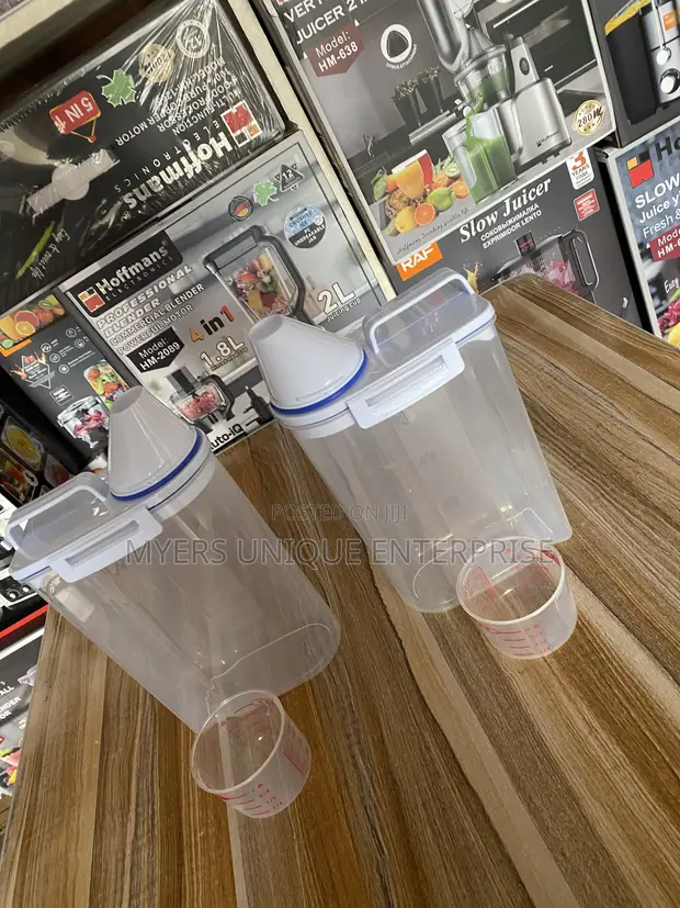2.3L Airtight Rice & Beans Storage Box with Measuring Cup - 1