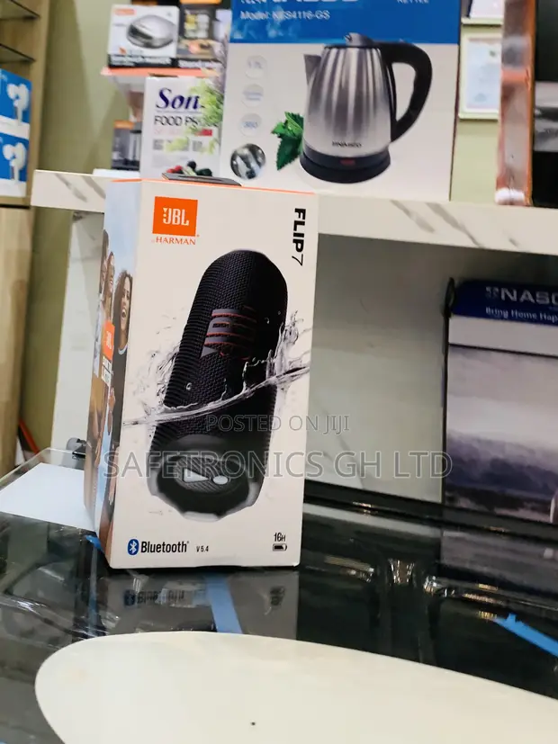 New JBL Flip 6 Portable Wireless Speaker - Black - 1