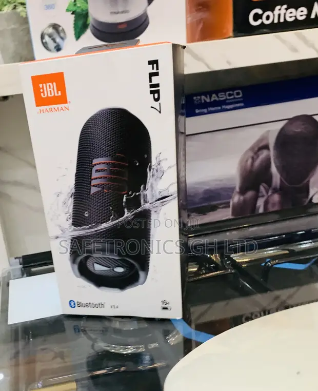 JBL Flip 6 Portable Wireless Speaker - Black - 1