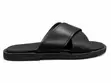 DMD Men's Casual Leather Slides - Olive Green - 2
