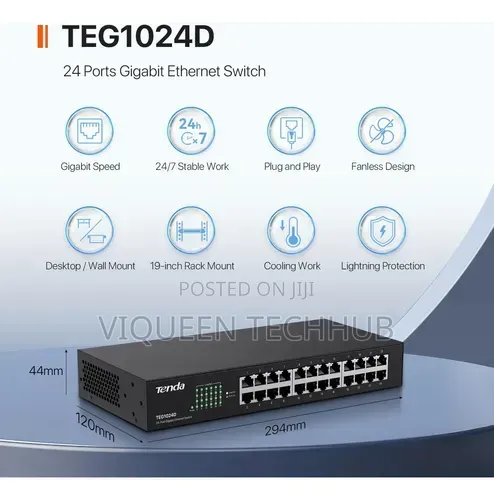 Tenda TEG1024D 24-Port Gigabit Ethernet Switch - 1