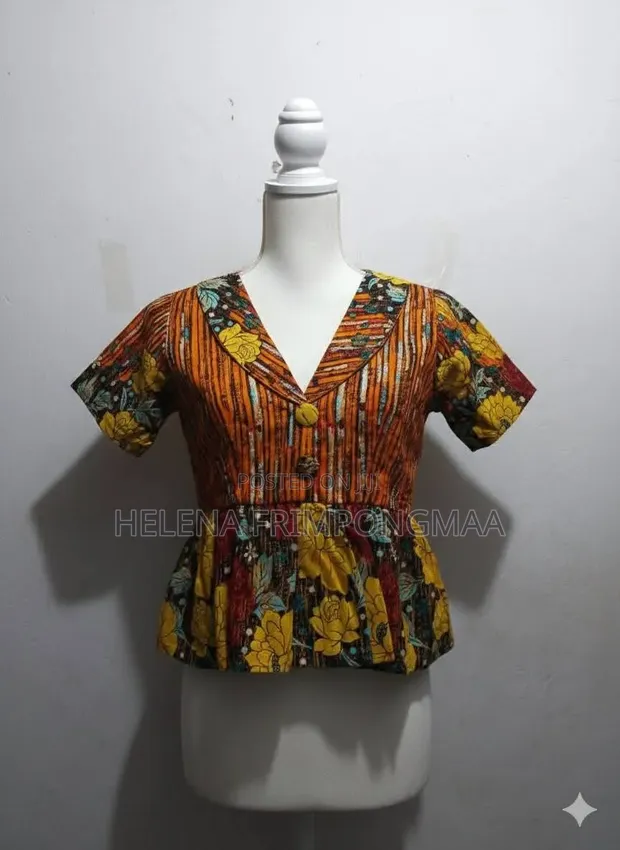 African Print Women's Top by Norlena Stitches - 1