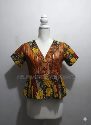African Print Women's Top by Norlena Stitches