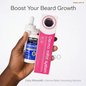 Kirkland Minoxidil & Derma Roller for Hair Growth