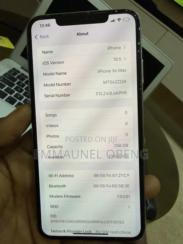 Apple iPhone XS Max 256GB White - Germany Used - 1