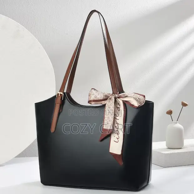 AAKS Corporate Tote Bag - Black Leather - 1