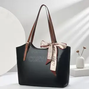 AAKS Corporate Tote Bag - Black Leather